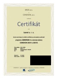 certifikat Cenekros 4