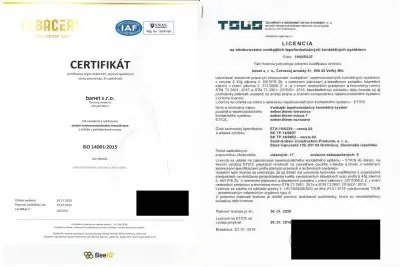 Certifikáty a licencie